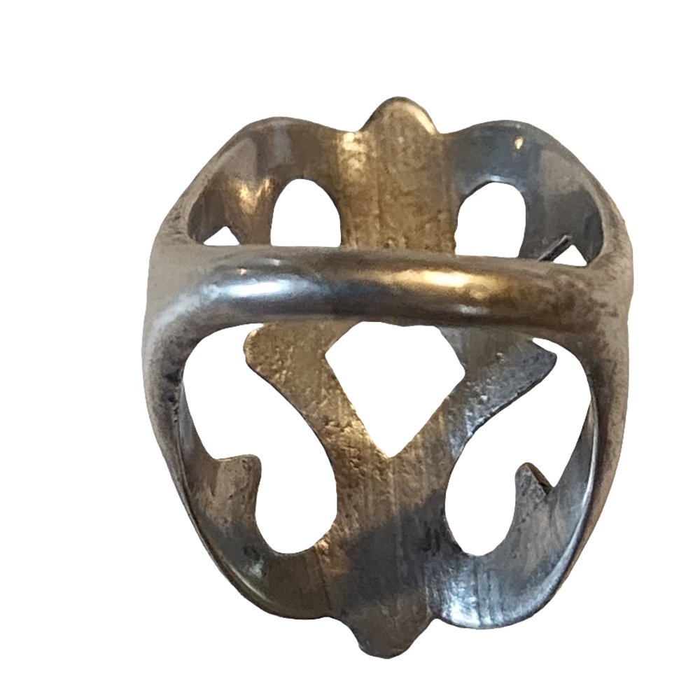 Sterling Silver Native American Statement Ring Size 7 Fine Jewelry Vintage - Picture 4 of 4